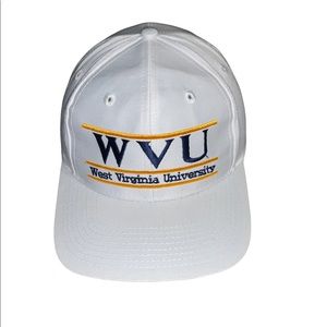 Vintage 90s WVU West Virginia University The Game Triple Bar Snapback Hat